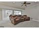 Finished basement with theater seating, perfect for movie nights at 210 Short Rd, Sharpsburg, GA 30277