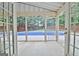 Inviting sunroom with views of the pool and backyard, perfect for relaxation and entertainment at 500 Merrill Ln, Peachtree City, GA 30269