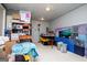 Unfinished basement with storage containers and other household items at 258 Big Oak Rd, Whitesburg, GA 30185
