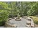 Beautiful outdoor fire pit area with stone seating perfect for entertaining at 135 Rockglen Ct, Fayetteville, GA 30215