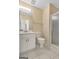Bathroom with a white vanity, toilet, and a glass-enclosed shower at 488 N Jeff Davis Dr, Fayetteville, GA 30214