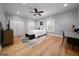A serene bedroom features hardwood floors, double closets, recessed lighting, and a ceiling fan at 68 Edwin Pl, Atlanta, GA 30318