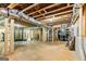 Unfinished basement features exposed ceiling, framing, and utilities at 120 Lapis Lake Pt, Fayetteville, GA 30215