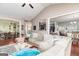 Spacious living room with fireplace, hardwood floors, open to dining and kitchen at 2256 Long Bow Chase Nw, Kennesaw, GA 30144