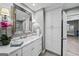 Stylish bathroom featuring marble countertop, ample storage, and modern fixtures, offering a luxurious experience at 162 Daltree Ct, Marietta, GA 30068