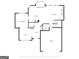 First floor plan featuring a kitchen, dining room, office, and garage at 3400 Dencrest Se Ct, Smyrna, GA 30080