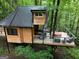 Custom treehouse featuring an upper deck with seating, perfect for outdoor relaxation and enjoying nature at 6290 Cascade Palmetto Hwy, Fairburn, GA 30213