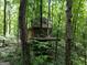 Treehouse with spacious deck and string lights surrounded by lush trees at 6290 Cascade Palmetto Hwy, Fairburn, GA 30213