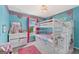 Bedroom with bunk beds and a playful decor scheme, including a matching pink rug at 4733 Julian Way, Acworth, GA 30101