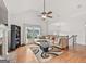 Spacious living room with vaulted ceilings, fireplace, and hardwood floors at 4733 Julian Way, Acworth, GA 30101