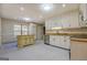 Kitchen featuring granite countertops, white cabinetry, and tile flooring at 2436 Green Hollow Ct, Conyers, GA 30012