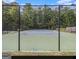A community tennis court with surrounding fence and greenery provides a space for recreation at 2436 Green Hollow Ct, Conyers, GA 30012