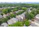 Aerial view of neighborhood with houses surrounded by green trees and manicured lawns at 1104 Victoria Ne St, Atlanta, GA 30319