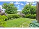 Beautifully landscaped backyard with lush green lawn, mature trees, and manicured hedges at 1104 Victoria Ne St, Atlanta, GA 30319