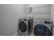 Modern laundry room featuring a new Samsung washer and dryer set at 158 Bryon Ln, Acworth, GA 30102