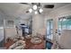 Charming dining area featuring a wood table and access to the outdoor patio at 123 Mill, Dallas, GA 30157