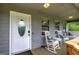 Charming front porch with rocking chairs and swing, perfect for relaxing outdoors at 123 Mill, Dallas, GA 30157