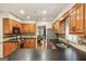 Modern kitchen with stainless steel appliances and dark countertops at 1386 Sheffield Glen Ne Way, Atlanta, GA 30329