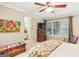 Comfortable main bedroom with a large window, television, and charming floral accents at 1386 Sheffield Glen Ne Way, Atlanta, GA 30329