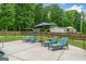 Backyard with pool and lounge chairs surrounded by a lush lawn and privacy fence, perfect for outdoor enjoyment at 5745 Westwood Dr, Cumming, GA 30040