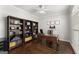 Office featuring hardwood floors, custom built-ins and lots of natural light at 4680 Brighton Lake Dr, Cumming, GA 30040