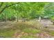 Lush backyard with mature trees providing shade and privacy for outdoor enjoyment at 5940 Plantation Dr, Roswell, GA 30075