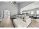 Open concept living room flows into the kitchen and dining areas, with ample natural light at 1535 Fenmore St, Lithia Springs, GA 30122