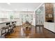Bright breakfast nook with bay window and elegant lighting at 151 Overhill Point, Alpharetta, GA 30005