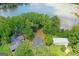 Aerial view of the property showing roof and a lake view at 23 Skyland W Dr, Locust Grove, GA 30248