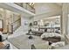 Expansive living room with fireplace open to kitchen, featuring high ceilings and lots of natural light at 113 Regents Sq, Peachtree City, GA 30269