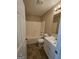 Standard bathroom featuring a vanity, toilet, and shower and tub combo with tile flooring at 1110 Saint Phillips Ct, Locust Grove, GA 30248