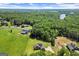 Expansive aerial view features home, pool, and lake, nestled amongst lush greenery and providing serene lakeside living at 3950 Chattahoochee Rd, Cumming, GA 30041