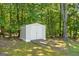 Exterior shot of outdoor shed surrounded by natural greenery at 3950 Chattahoochee Rd, Cumming, GA 30041