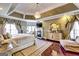 Spacious main bedroom featuring tray ceilings, fireplace, and sitting area at 1214 Greenridge Ln, Lithonia, GA 30058