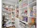 Well-organized pantry with custom shelving and ample storage space at 17 Sawtooth Oak Dr, Moreland, GA 30259