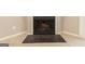 A close up of a fireplace with black slate hearth at 1017 Ridgefield Dr, Peachtree City, GA 30269