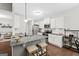 Spacious kitchen featuring granite countertops, stainless steel appliances, and an island with seating at 9178 Lakeview Pkwy, Villa Rica, GA 30180