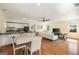 Open-concept living space with modern decor and hardwood flooring at 818 Springdale Ne Rd, Atlanta, GA 30306
