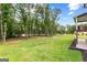 Expansive lawn and lush greenery extending to the waterfront enhance this home's appeal at 180 Lapis Lake Pt, Fayetteville, GA 30215