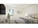A beautifully designed bedroom with modern artwork and a large window for natural light at 100 Grande Bishop Dr, Fairburn, GA 30213