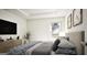 Tastefully decorated bedroom featuring a sleek TV, dresser, and relaxing atmosphere at 100 Grande Bishop Dr, Fairburn, GA 30213