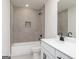 Tiled bathroom with combination shower-tub at 412 Cantrell Drive, Dallas, GA 30157