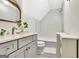 Bathroom with vanity, mirror, and modern finishes at 305 Postwood Dr, Fayetteville, GA 30215