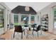 Bright and airy home office featuring hardwood floors, large windows, and a backyard view at 305 Postwood Dr, Fayetteville, GA 30215