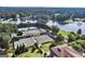 Aerial view of tennis courts and a golf course next to a scenic lake at 2885 Laurel Green Ct, Roswell, GA 30076