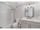Well-lit bathroom with subway tile shower, modern vanity, and elegant fixtures for a spa-like feel at 2885 Laurel Green Ct, Roswell, GA 30076