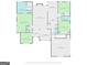 Detailed floor plan showcasing the layout of the main level, highlighting the bedrooms, kitchen and living room at 40 Costleys Bridge Dr, Oxford, GA 30054
