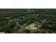 Drone shot displaying property in residential area and showing pool, backyard, and landscaping at 15 Livingston Way, Covington, GA 30016
