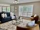 Inviting living room with a sofa, armchairs, a fireplace, and hardwood floors at 355 Woodbyne Dr, Fayetteville, GA 30214