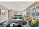 Finished basement living room with adjacent billiard room at 355 Woodbyne Dr, Fayetteville, GA 30214